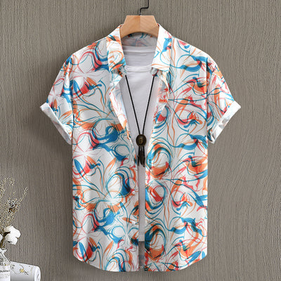 Camisa Manga Corta con Estampado Digital para Hombre - Image 12