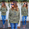 Chaqueta Suéter Camuflaje Manga Larga para Mujer
