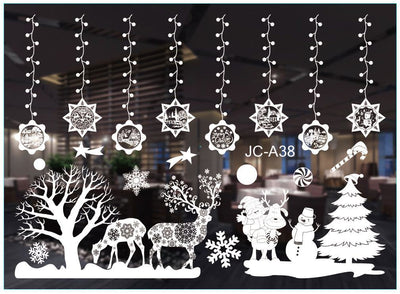Pegatinas Navideñas para Ventanas en Colores Festivos - Image 51