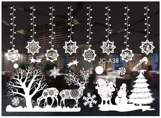 Pegatinas Navideñas para Ventanas en Colores Festivos - Image 51