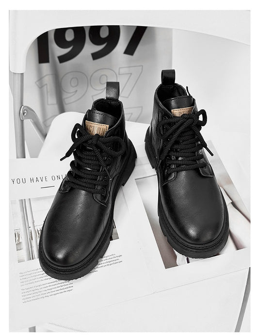 Botas Altas Estilo Británico Retro para Hombre - Casual y Versátil - Image 15