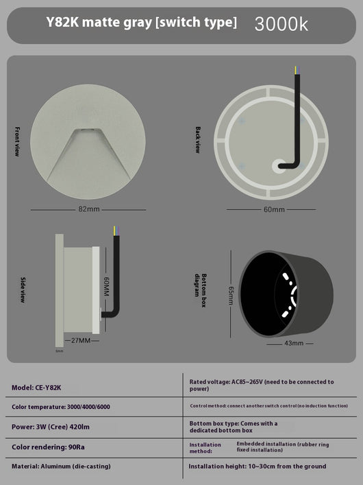 Luz LED de Escalón con Sensor de Movimiento - Aluminio Resistente al Agua - Image 8