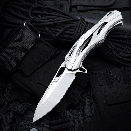 Cuchillo Plegable Táctico de Acero D2 - Alta Dureza para Aventuras - Image 8