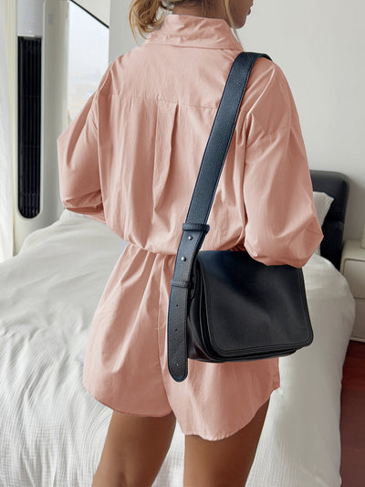 Conjunto Casual de Blusa con Botones y Shorts para Mujer - Image 7