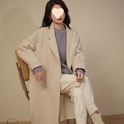Abrigo Trench Reversible de Cashmere y Lana para Mujer