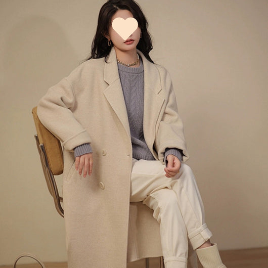 Abrigo Trench Reversible de Cashmere y Lana para Mujer