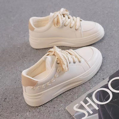 Tenis Deportivos de Plataforma en Cuero para Estudiantes - Comodidad y Estilo Versátil - Image 3