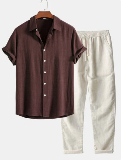 Conjunto de Playa Casual Multicolor en Algodón y Lino - Image 9