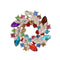 Crystal brooch, diamond-encrusted bauhinia brooch, brooch Color