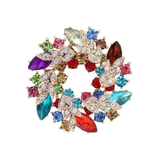 Broche Floral de Cristal con Incrustaciones de Diamantes - Image 23