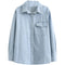 Camisa Denim Manga Larga con Bolsillo