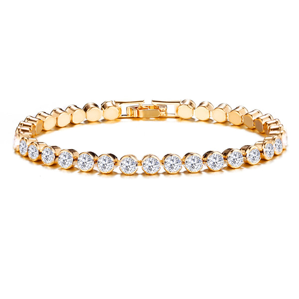 Pulsera de Diamantes en Fila Única con Cristal Romano - Image 5