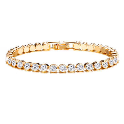 Pulsera de Diamantes en Fila Única con Cristal Romano - Image 5