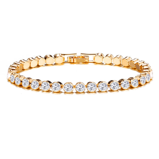 Pulsera de Diamantes en Fila Única con Cristal Romano - Image 5