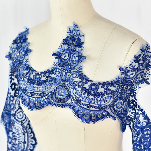 Accesorios de Encaje Secuencia Bordado para Boda con Efecto Pestañas - Image 22