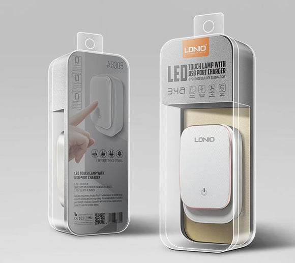 Lámpara Nocturna LED con Control Táctil