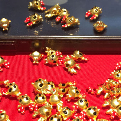 Collar y Pulsera DIY Oro Duro Alce San Valentín con Cuentas - Image 3