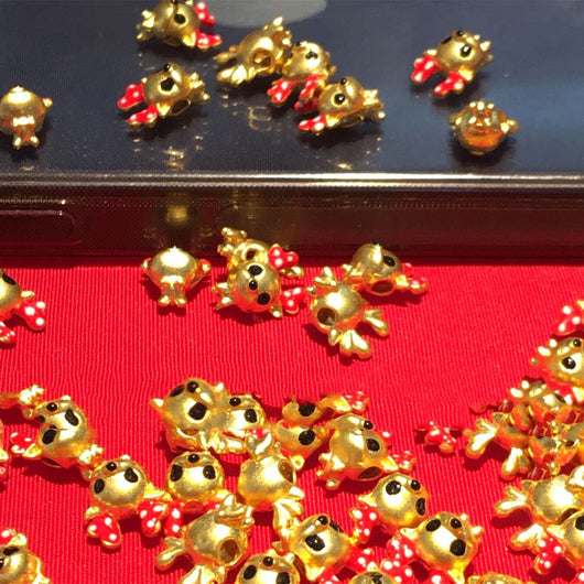 Collar y Pulsera DIY Oro Duro Alce San Valentín con Cuentas - Image 3