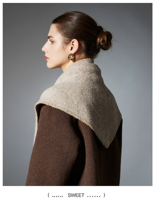 Chal Triangular de Lana Tejida con Broche Floral para Otoño e Invierno - Image 20