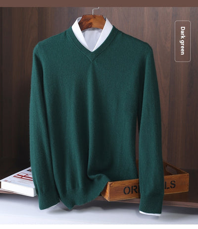 Suéter Escote V Lana Estilo Coreano - Polera Base Versátil - Image 22