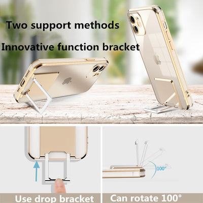 Funda Transparente con Soporte Electroplateada de Protección Total - Image 3