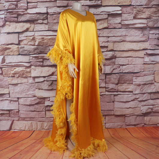 Vestido Africano Suelto de Lujo con Manga Murciélago y Abertura Alta - Image 14