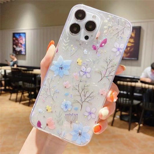 Funda para Celular con Flores y Brillo Epoxy - Image 13