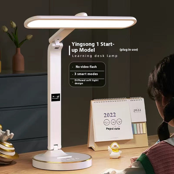 Lámpara de Escritorio Inteligente con Reloj, Carga Inalámbrica y Protección Visual - Image 5