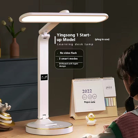 Lámpara de Escritorio Inteligente con Reloj, Carga Inalámbrica y Protección Visual - Image 5