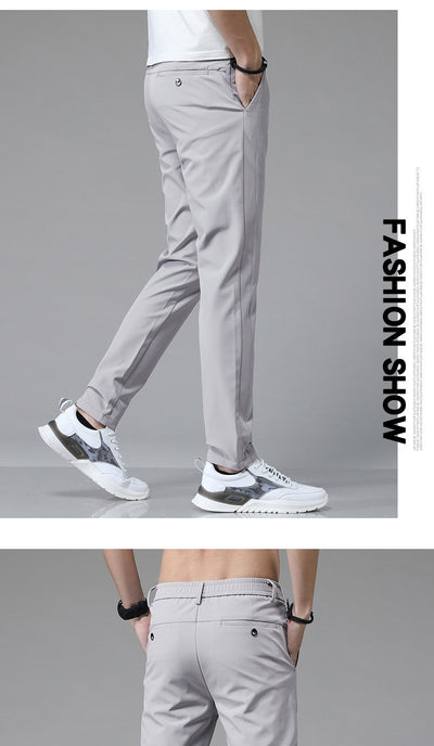 Pantalones Casuales Elásticos para Hombre con Forro Polar y Tela Ice Silk - Image 18