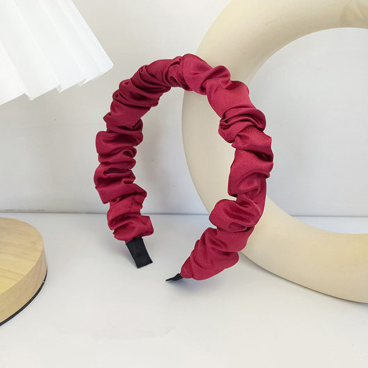 Diadema Plisada de Tela Estilo Retro Francés Versátil para Chicas - Image 11