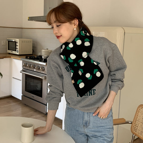 Bufanda de Lana Jacquard Tulipán para Mujer