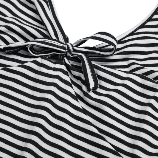 Vestido Rayado con Tirantes Abierto en la Espalda para Mujer - Image 16