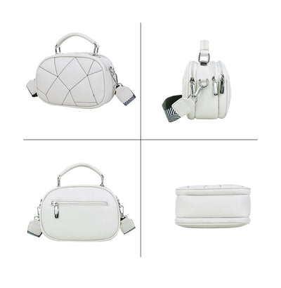 Bolso Pequeño Retro de Patchwork Trendy con Tres Capas - Image 12