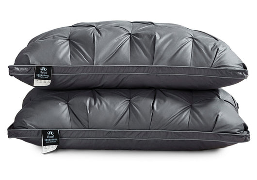 Juego de Almohadas de Plumas de Ganso Blanco con Protectores de Cuello - Image 32