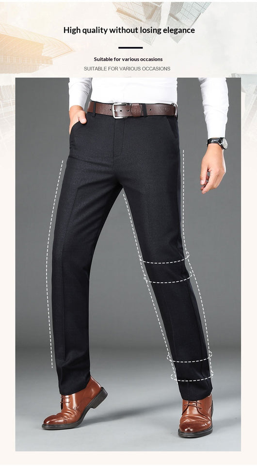 Pantalones de Vestir Rectos para Hombre - Elegancia Casual Otoño Invierno - Image 19