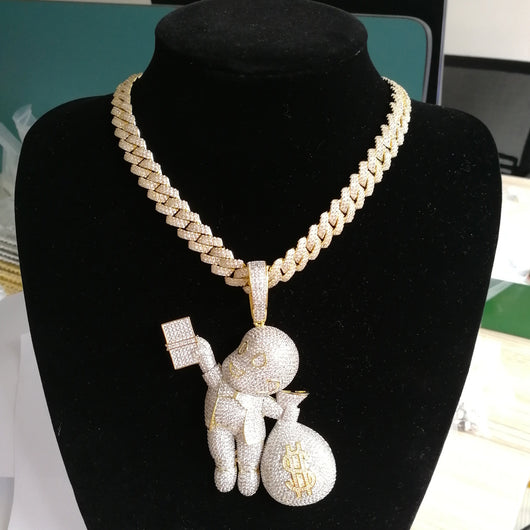 Collar de Circonita Bicolor Blanco - Diseño Elegante y Versátil - Image 3