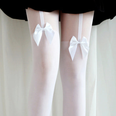 Medias Muslos con Moño Elástico - Diseño Liso y Elegante - Image 5