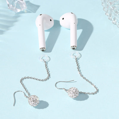 Aretes de Cadena en Plata Esterlina Anti-Presión para los Oídos - Image 13