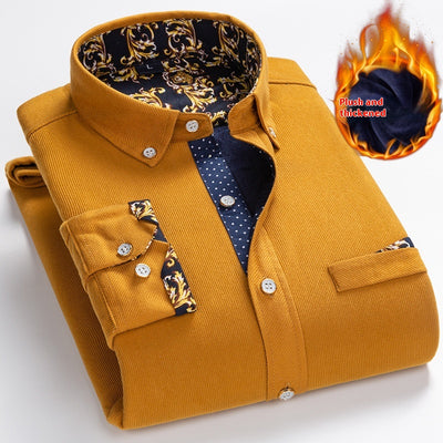 Camisa Térmica de Pana con Forro Polar para Hombre - Abrigo Invernal - Image 4