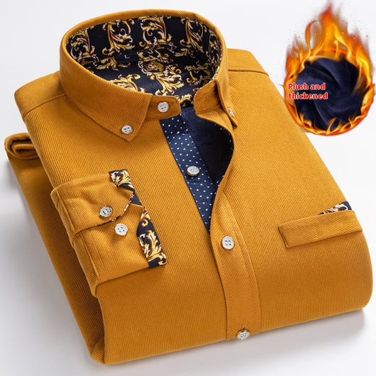 Camisa Térmica de Pana con Forro Polar para Hombre - Abrigo Invernal - Image 4
