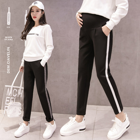 Pantalones deportivos con control abdominal y bloques de color