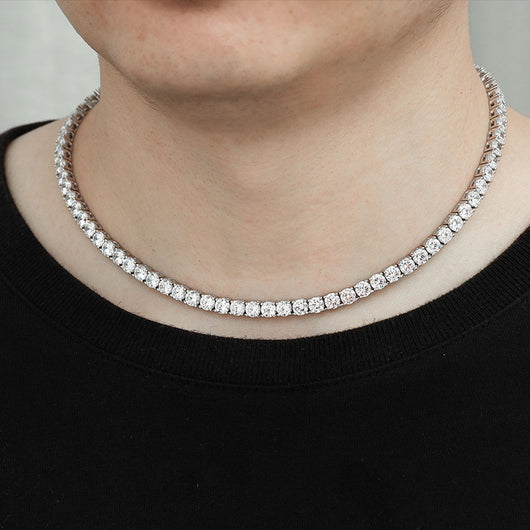 Cadena de Plata Esterlina con Garra Cuádruple Estilo Hip Hop para Hombre - Image 4