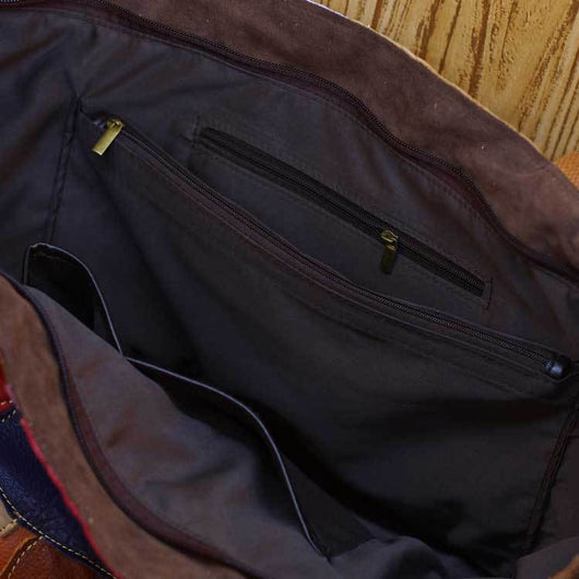 Bolso Grande de Cuero Cosido a Mano - Image 4