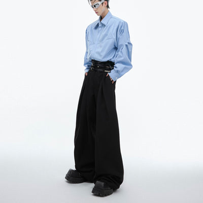Pantalón Recto de Cintura Alta Holgado y Casual - Image 7