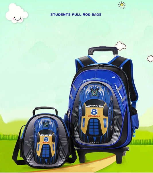 Mochila Escolar Desmontable con Ruedas para Hombre