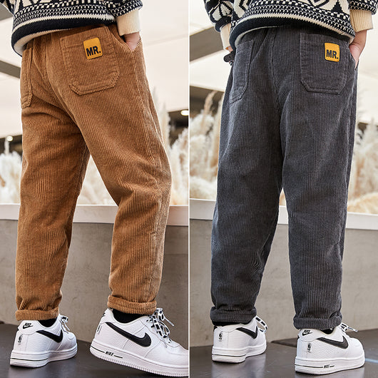 Pantalones de Pana para Niños Invierno - Corte Clásico Talla Grande - Image 5