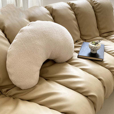 Almohada de Terciopelo Suave Cordero Toffee Blanco con Núcleo Reforzado - Image 14