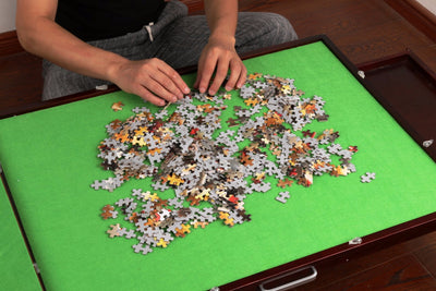 Mesa Plegable para Puzzles de 1000 Piezas con Almacenamiento y Tapete - Image 2