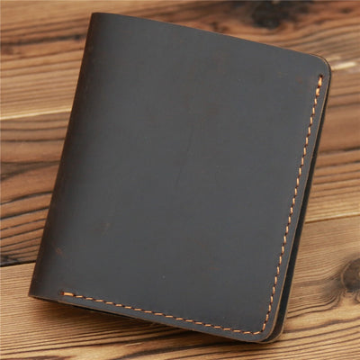 Billetera de Cuero Crazy Horse Estilo Retro Europeo Americano para Hombre - Image 9